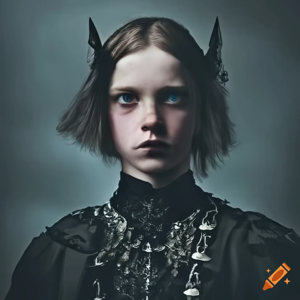 image of a young man in medieval gothic attire