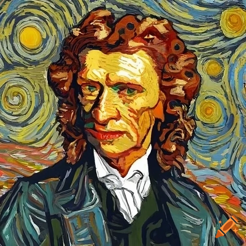 painting-of-isaac-newton-in-van-gogh-style