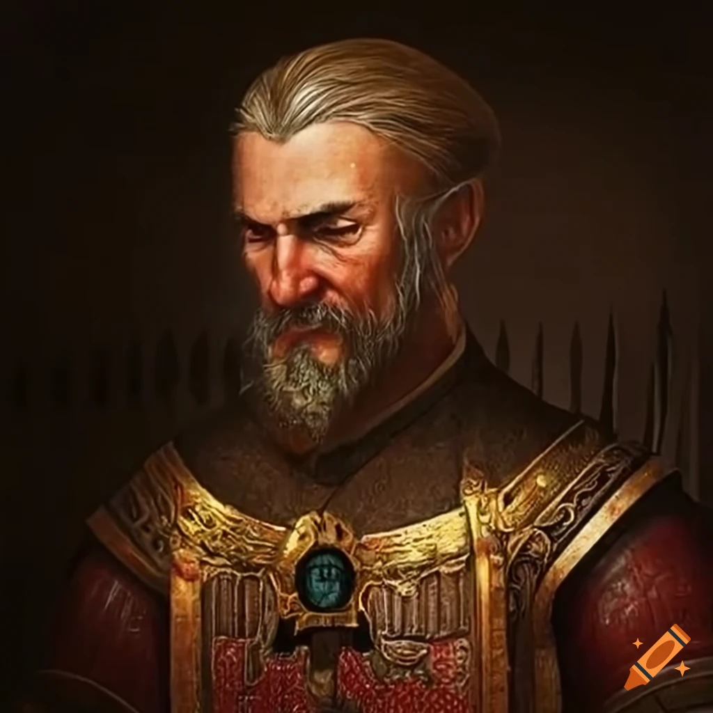 portrait of Sigurd MacRae, a respected leader in 1500 Venice