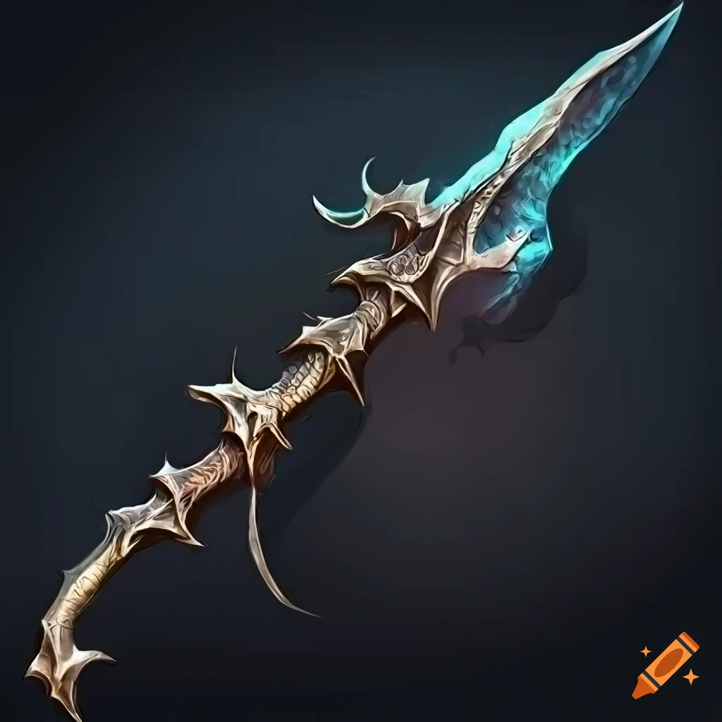 Concept art of a dragon bone sword for a fantasy video game