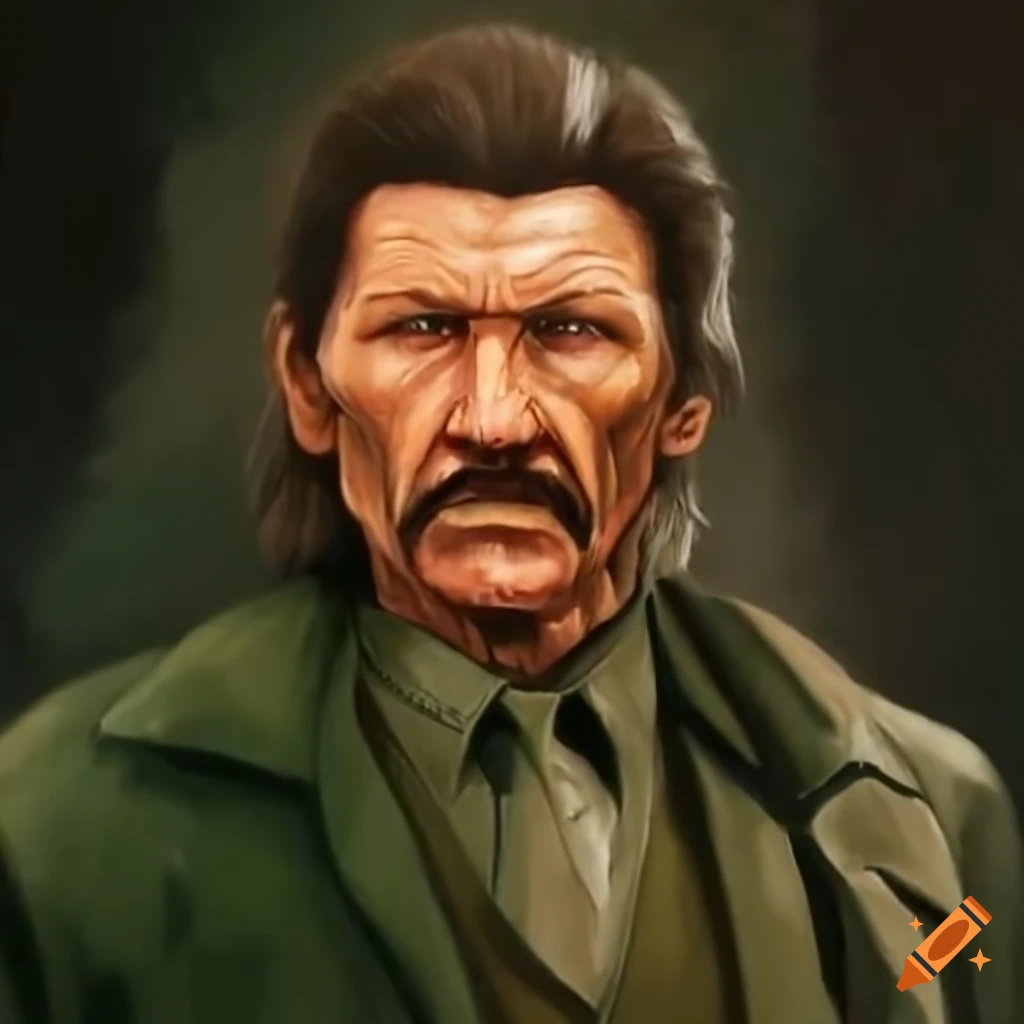 art of Charles Bronson as Big Boss from Metal Gear Solid