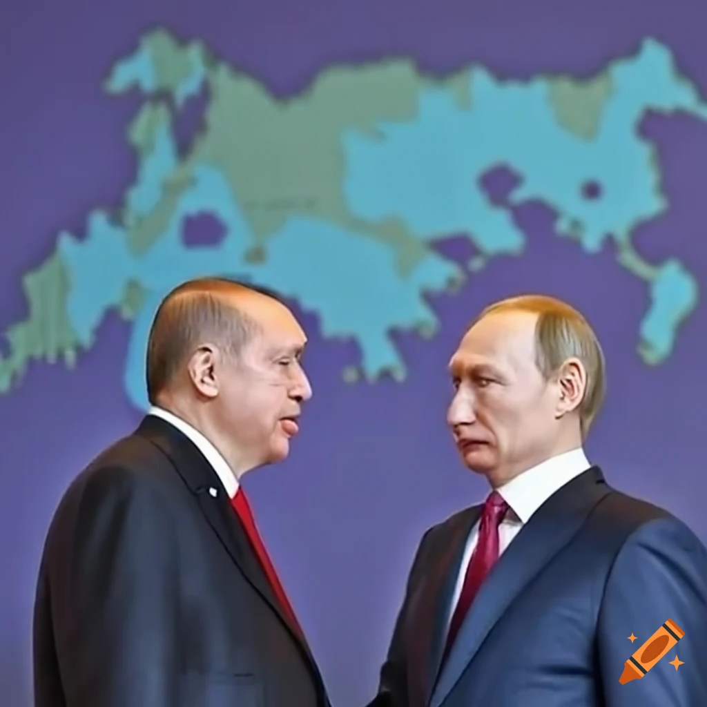 political leaders in front of a world map