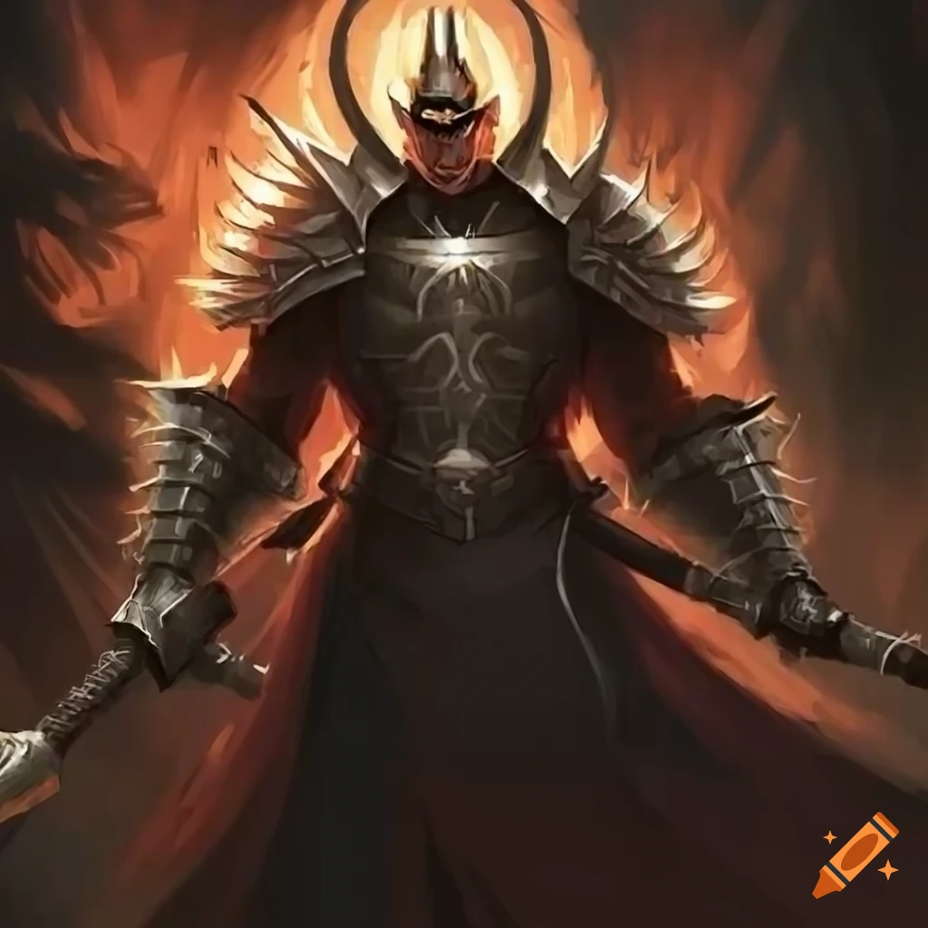 image of a menacing warrior king in armor