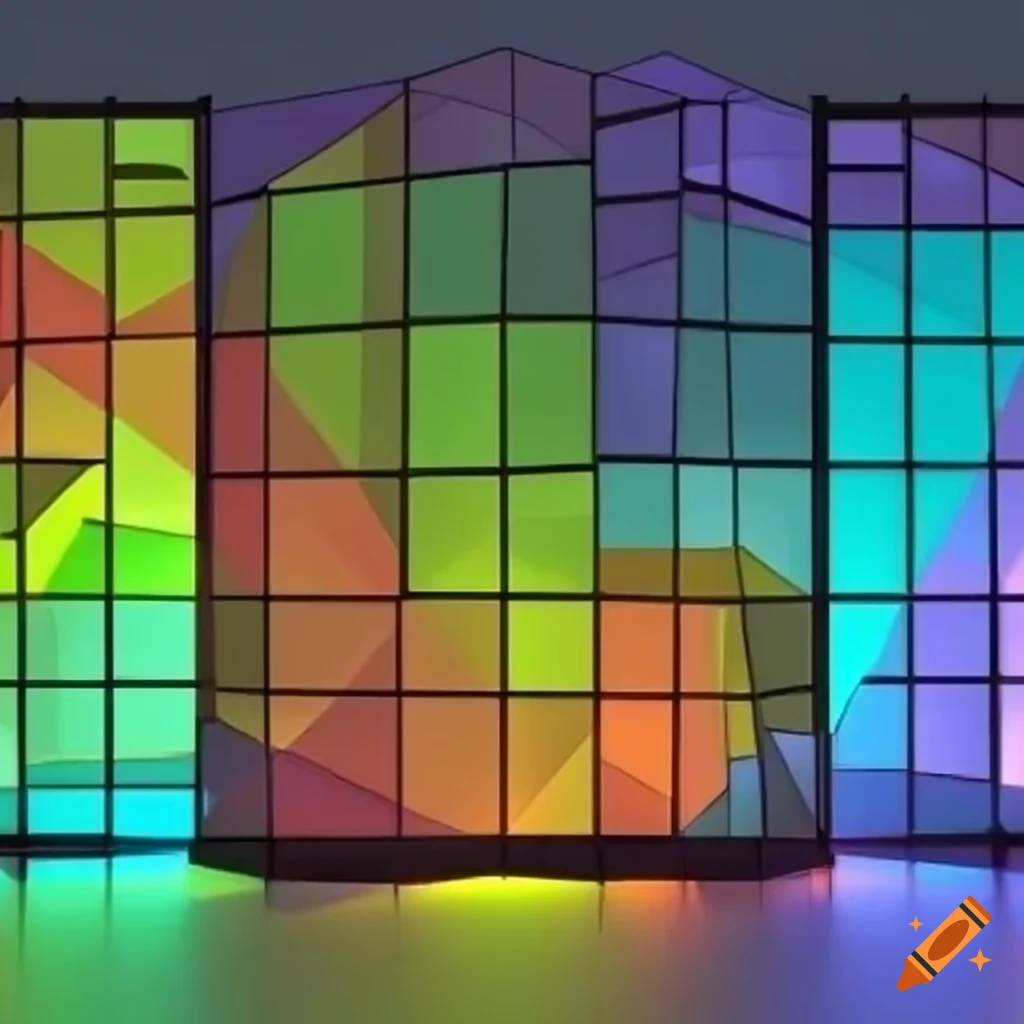 Geometric And Colorful Room Divider On Craiyon