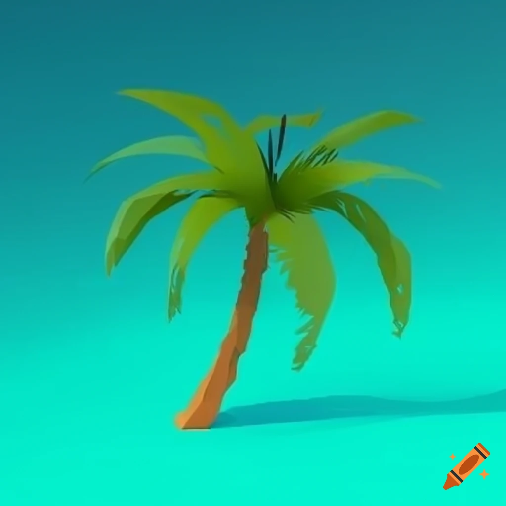 Low poly palm tree art on Craiyon