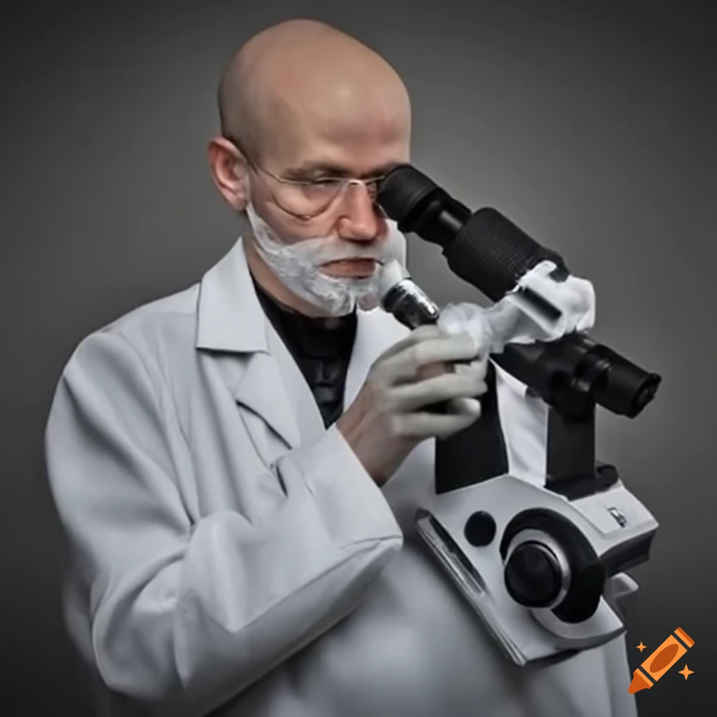 Diverse scientist named wim using a microscope on Craiyon