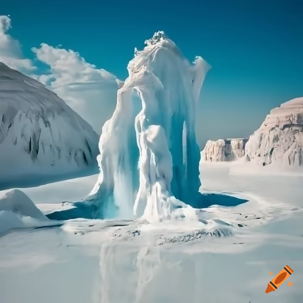 white desert with tall sand tufas and blue crystals