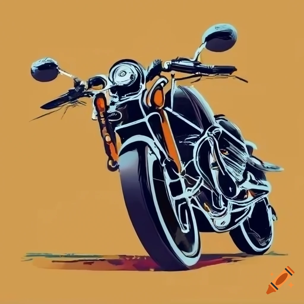 vector-artwork-of-a-black-motorcycle-on-craiyon