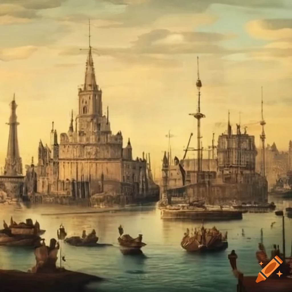 Moscow depicted in ukiyo-e woodblock print style on Craiyon