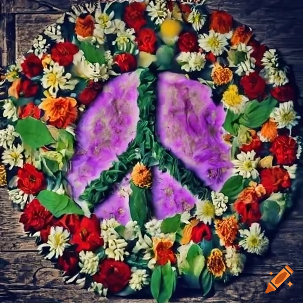 Flower peace sign