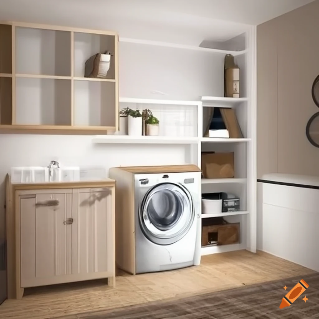 cozy laundry room interior