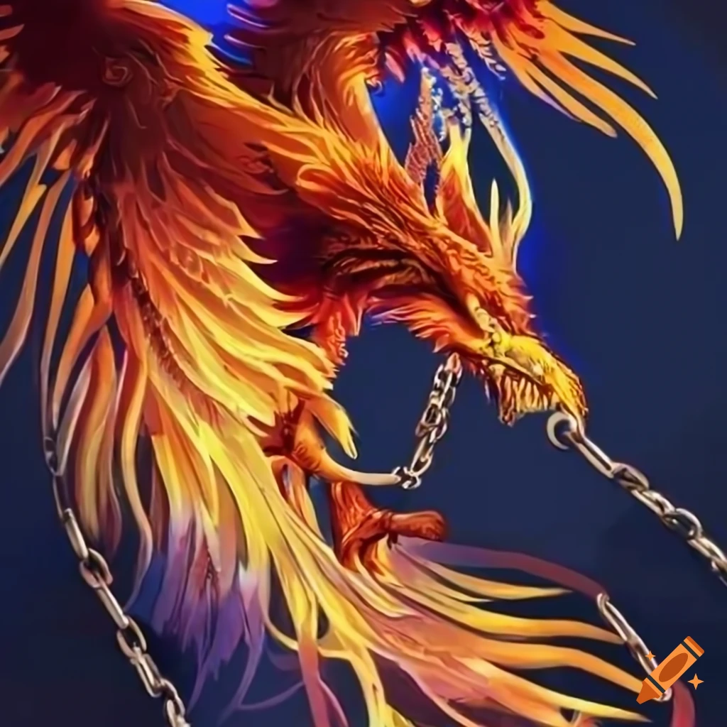 Image of a phoenix in chains