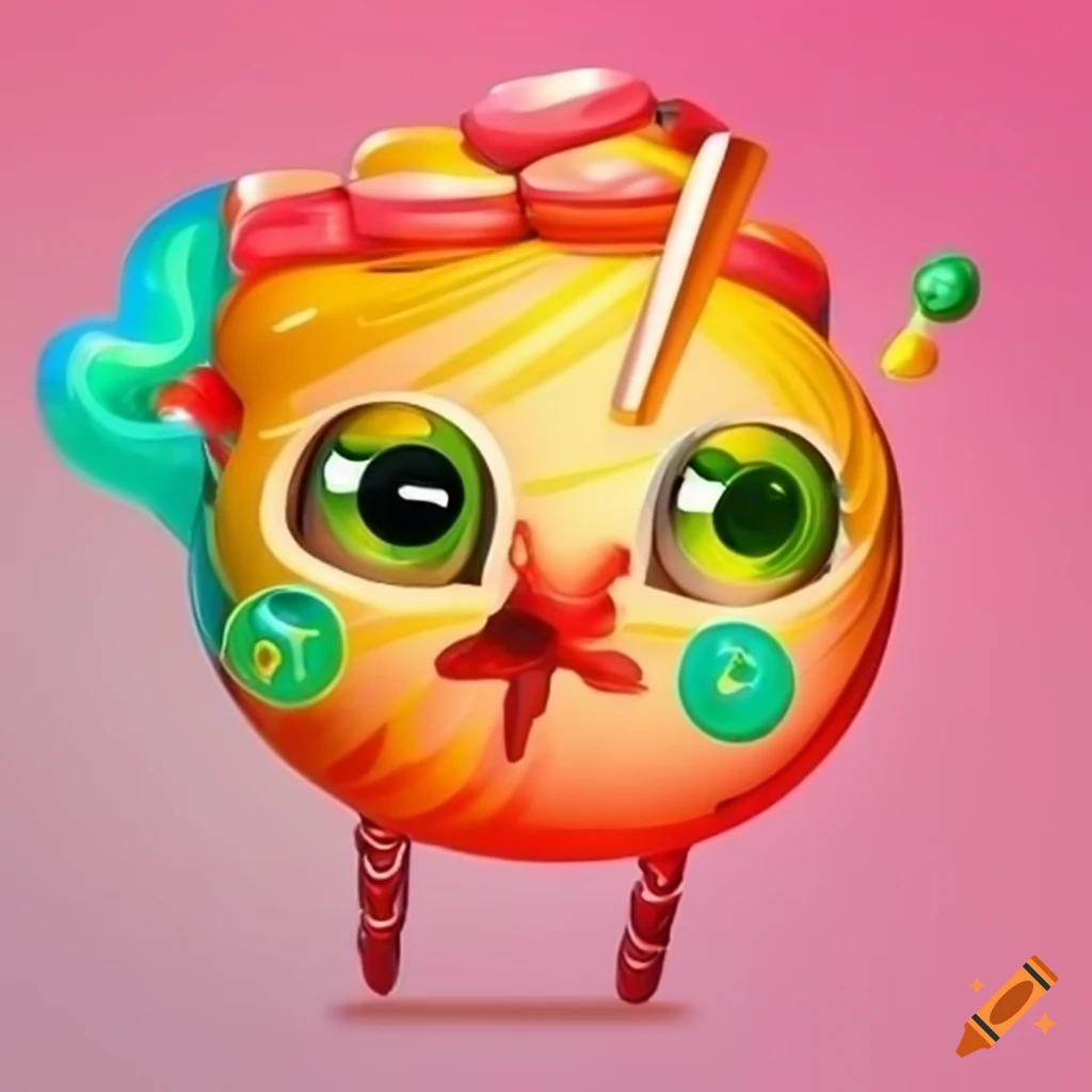 Colorful logo for candythemed game on Craiyon