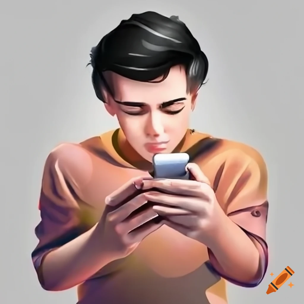 man using smartphone