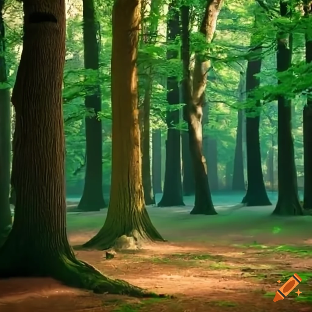 Image of an oak forest on craiyon