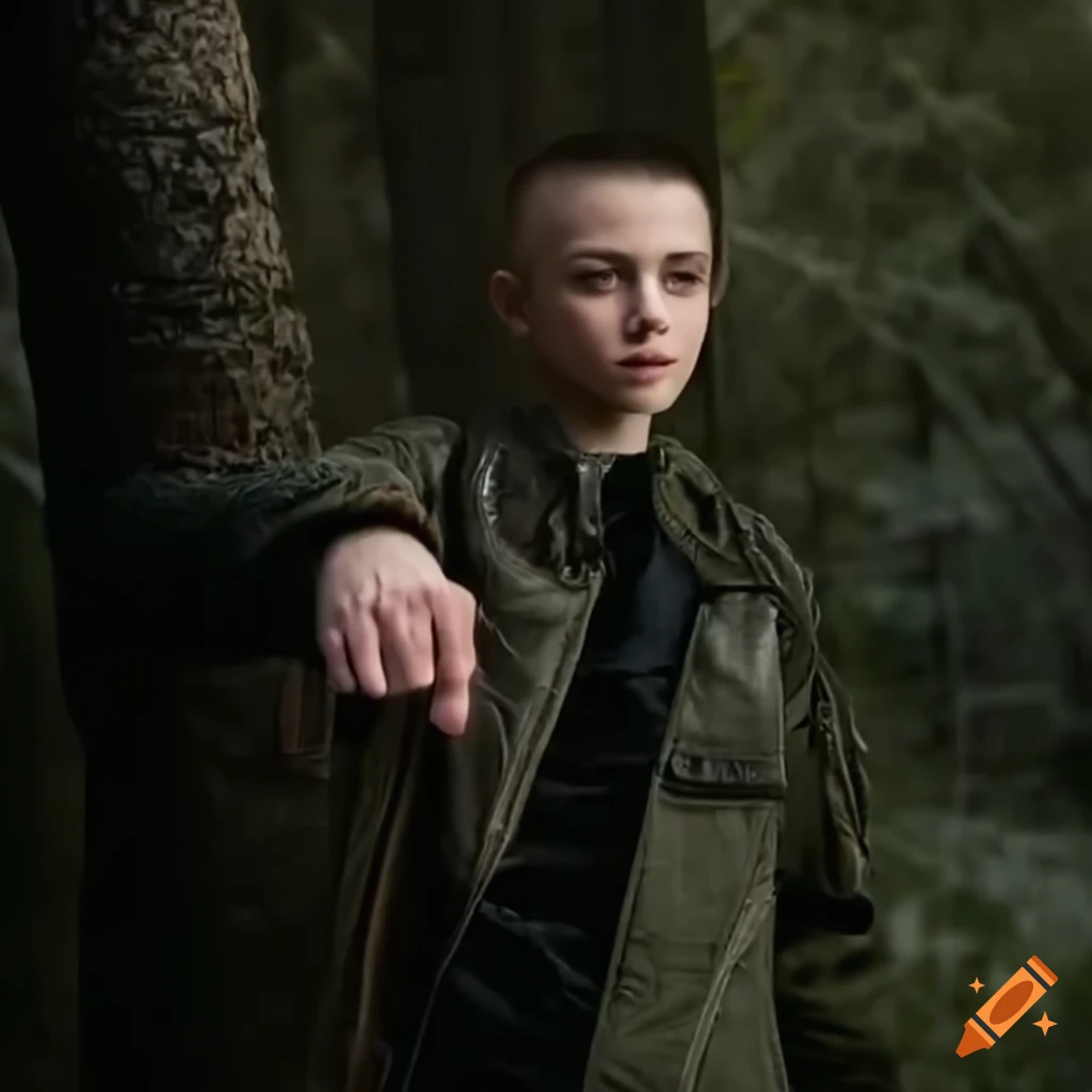 image of a powerful krav maga punch in a winter forest