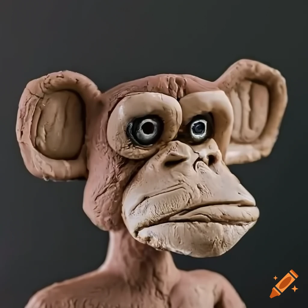 clay sculpture of a bored ape NFT