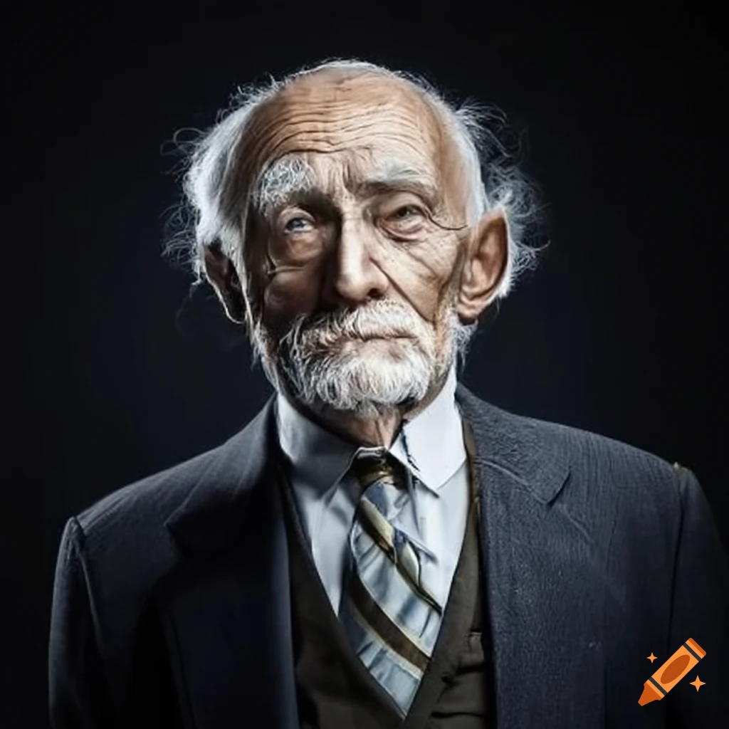 Elderly man in a suit on Craiyon