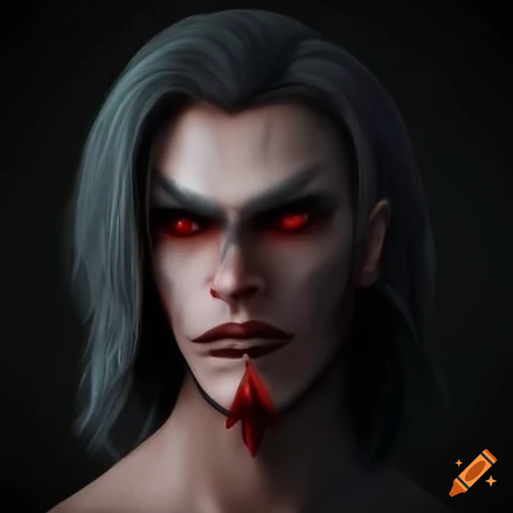 Victorian male vampire with brown eyes