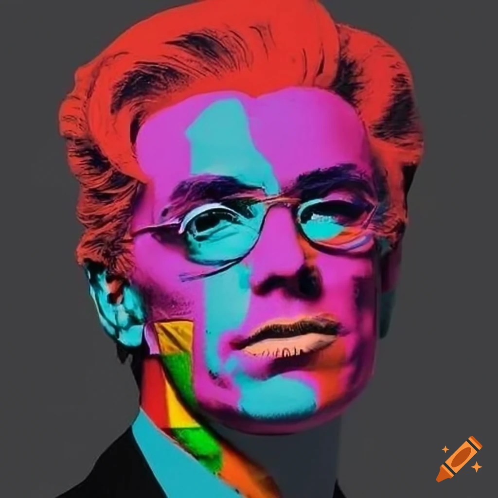 Warholstyle artwork of a man
