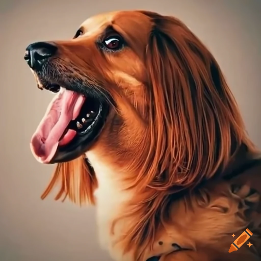 Imagen de un perro siendo regalado on craiyon