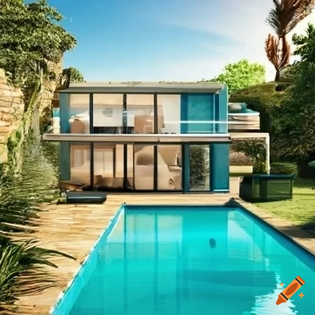 Maison avec piscine en bord de mer