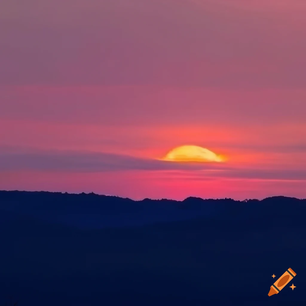 silhouette-of-trees-against-sunset-and-rising-moon