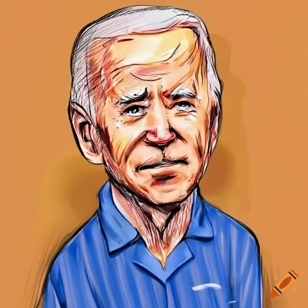 cartoon depiction of Biden in pajamas
