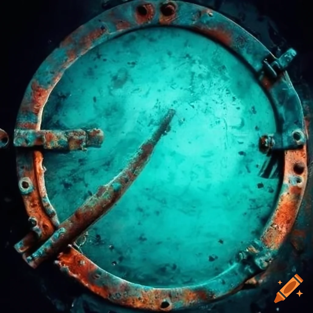 Rusty ship porthole on Craiyon