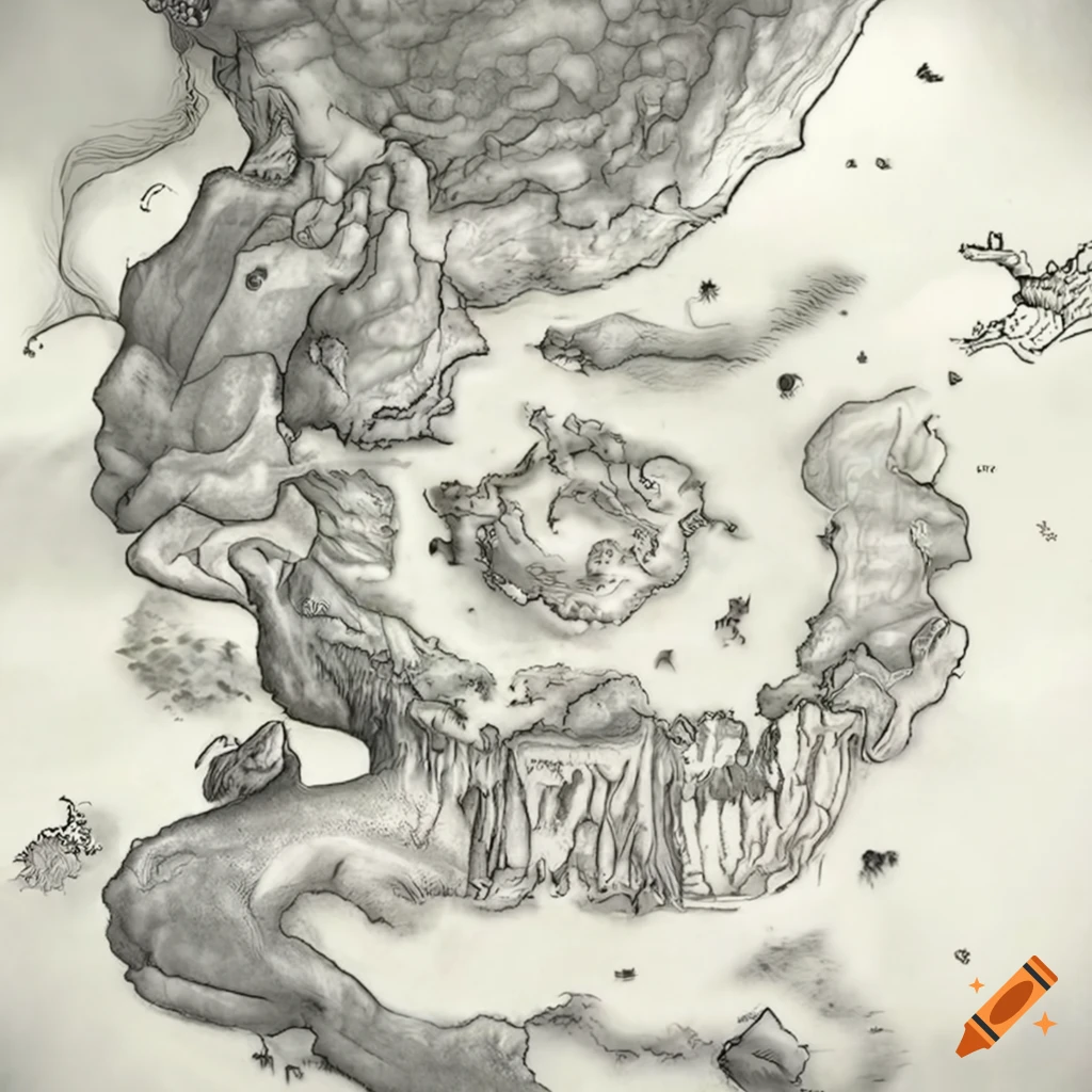 Fantasy world map inspired by avatar the last airbender