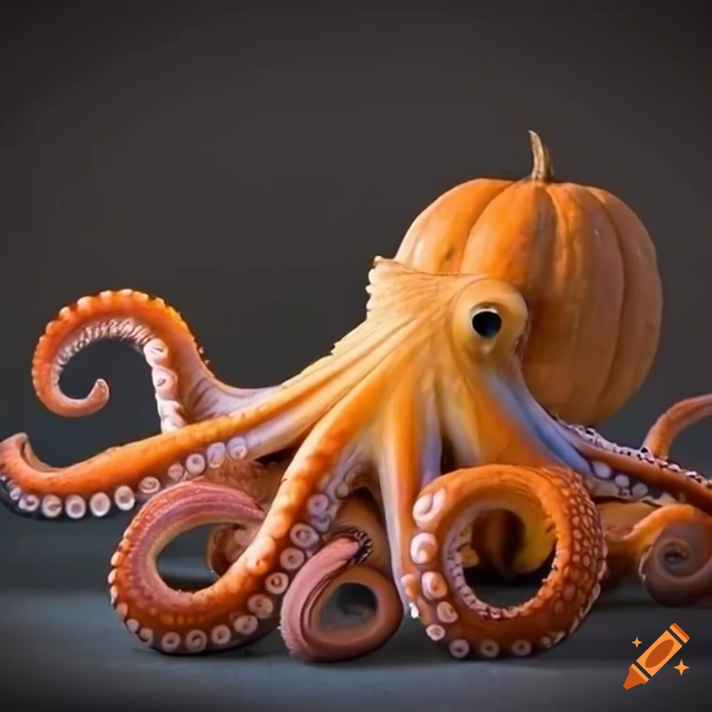 octopus-with-a-pumpkin-hat-on-craiyon