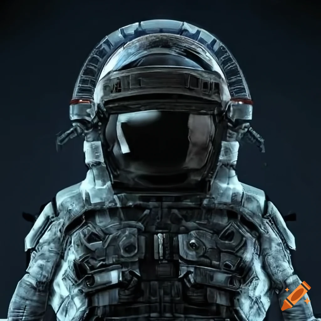 Full body cyberpunk, dead space inspired astronaut armour, character  design, concept art