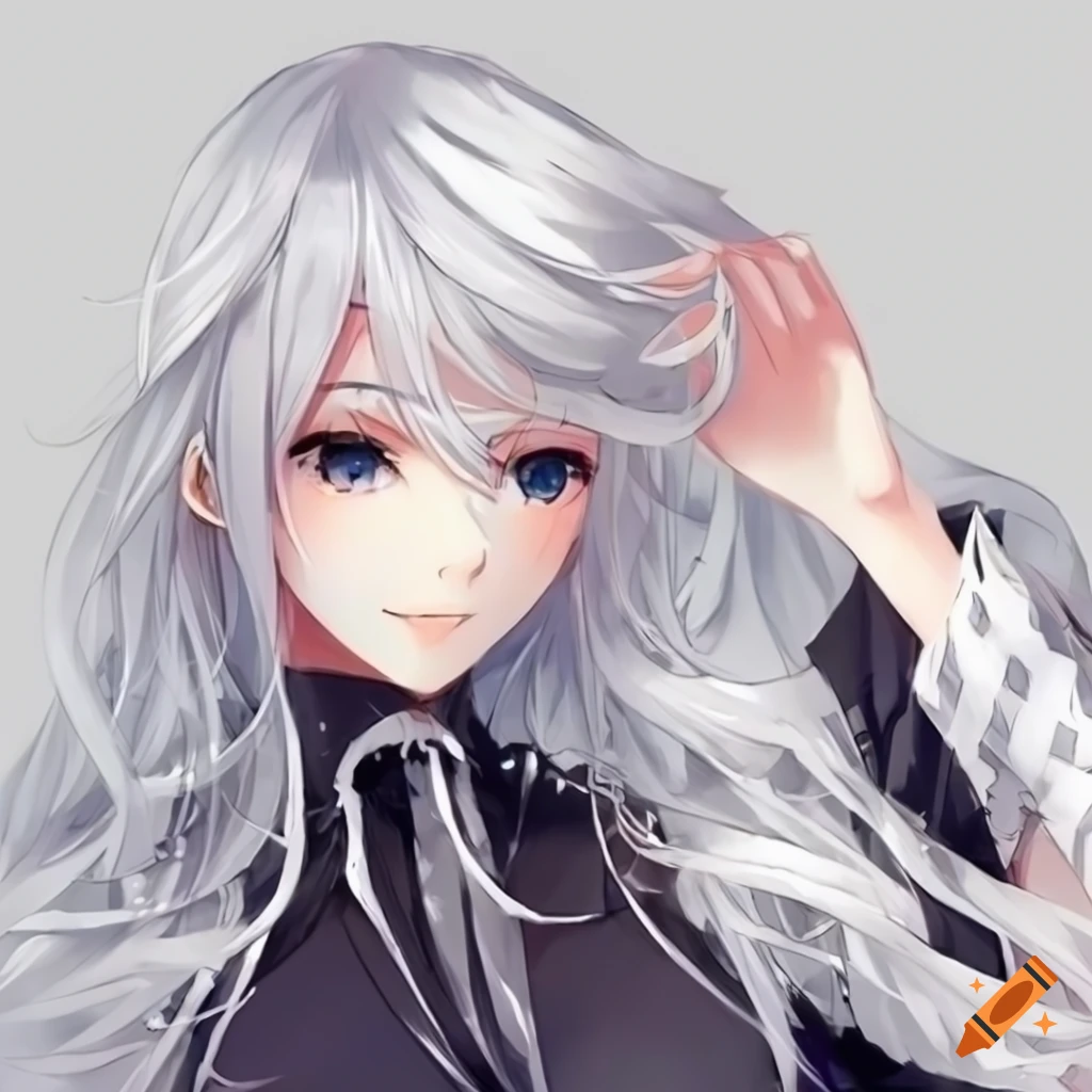 Masterpiece, 2d anime character, beautiful girl, grey hair