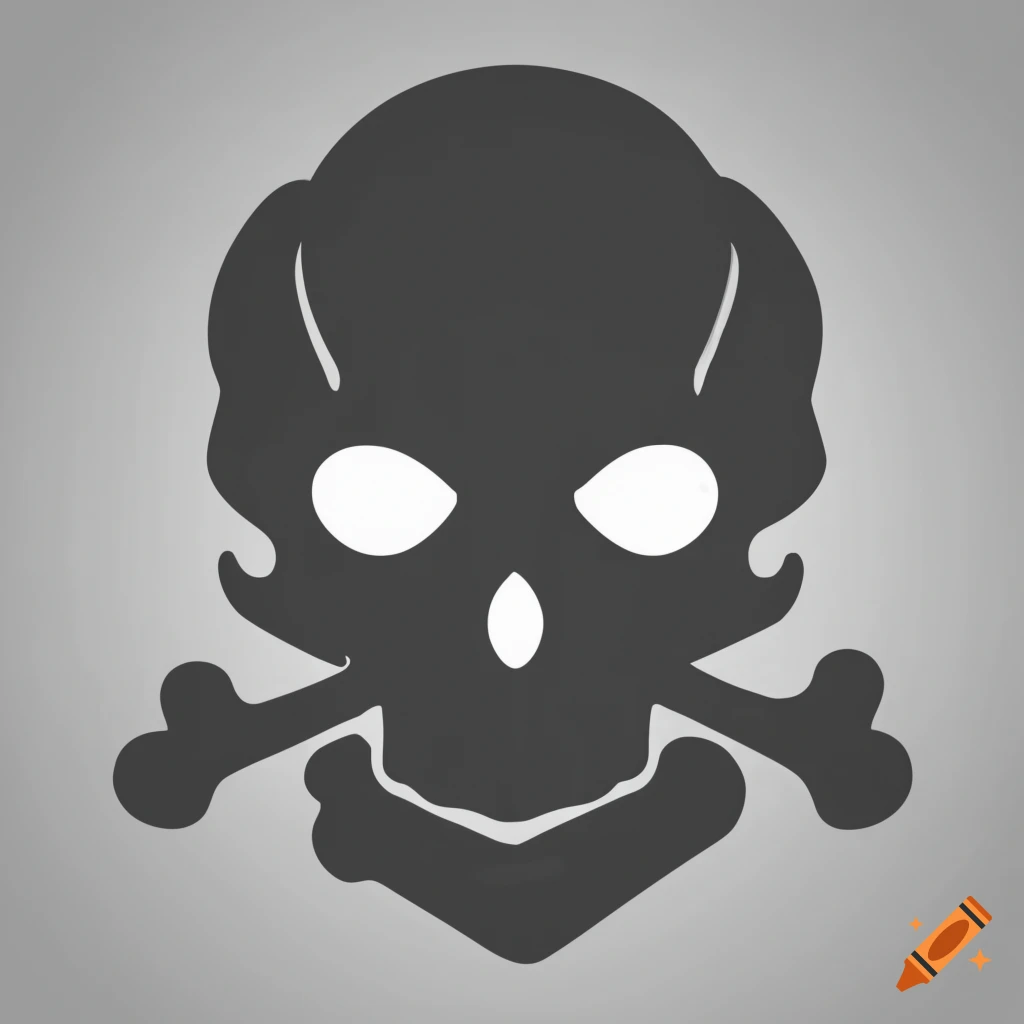 Pirate Skull And Bones Logo On Craiyon