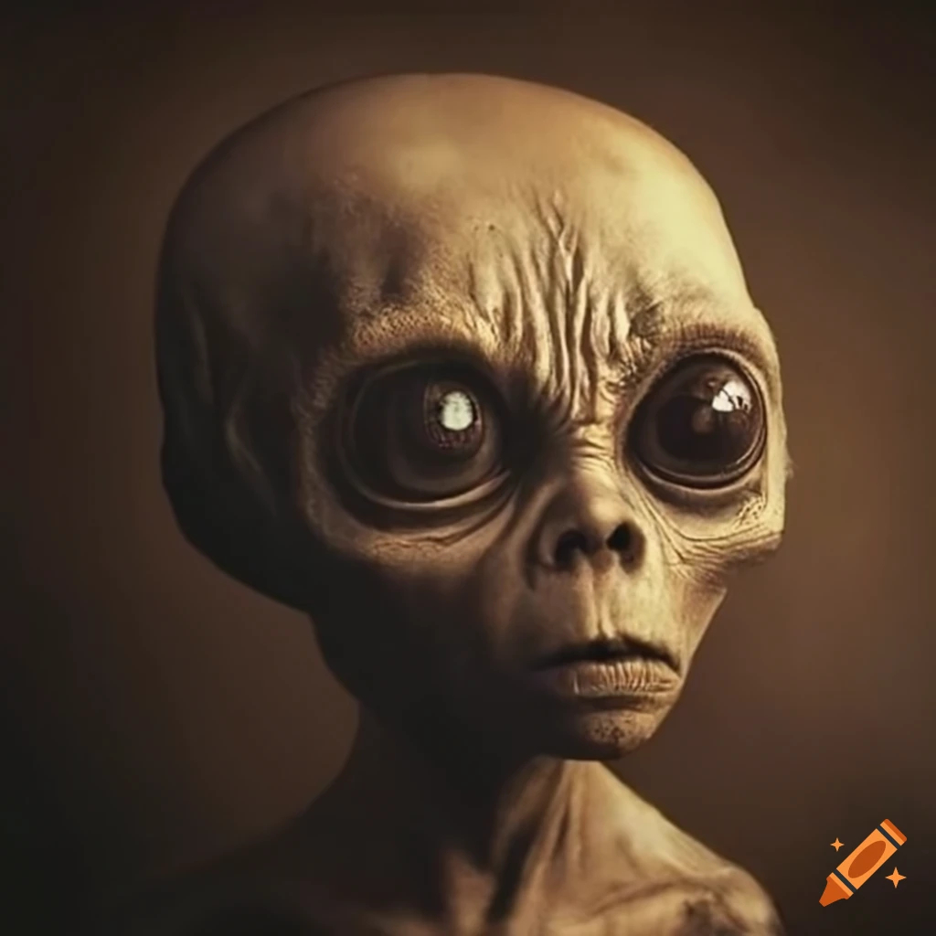 photo of an alien in an Irish countryside