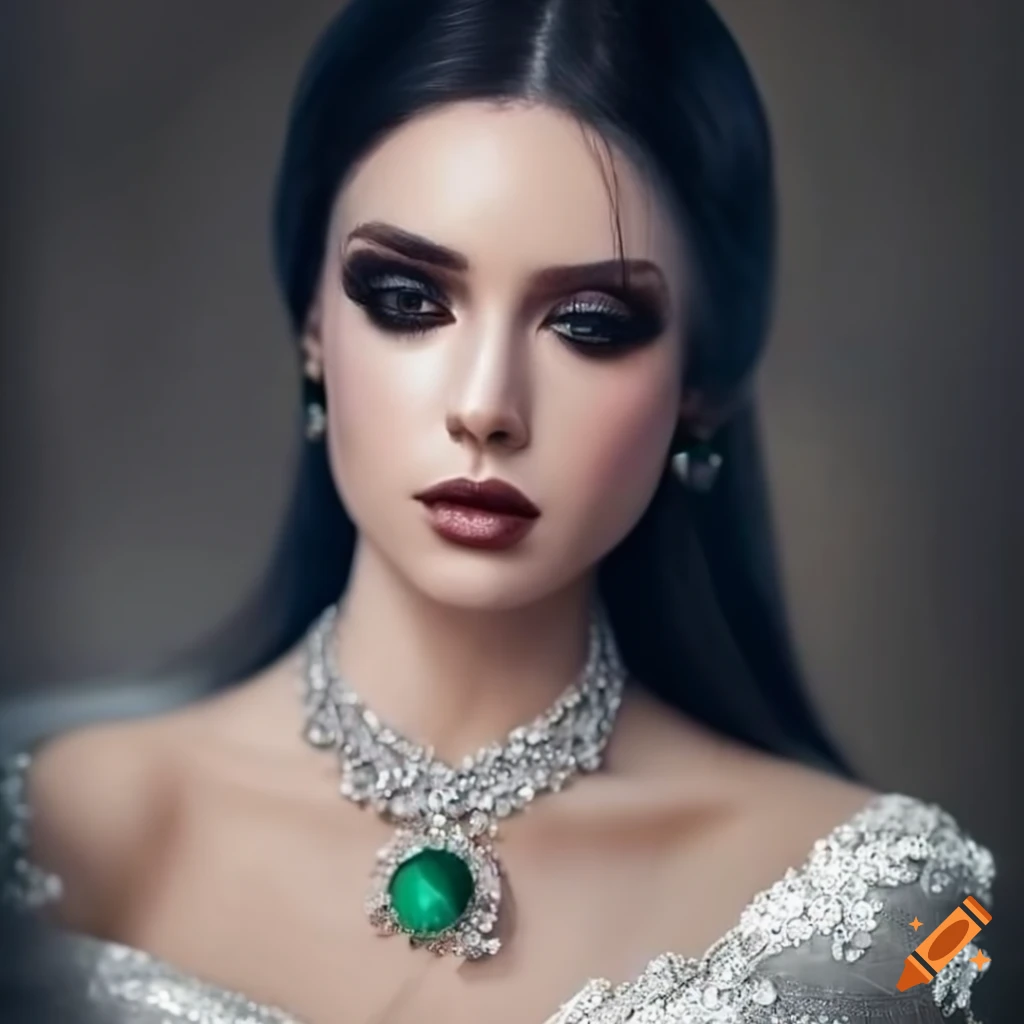 Bride In A Long White Gold Wedding Dress With Puff Sleeves On Craiyon