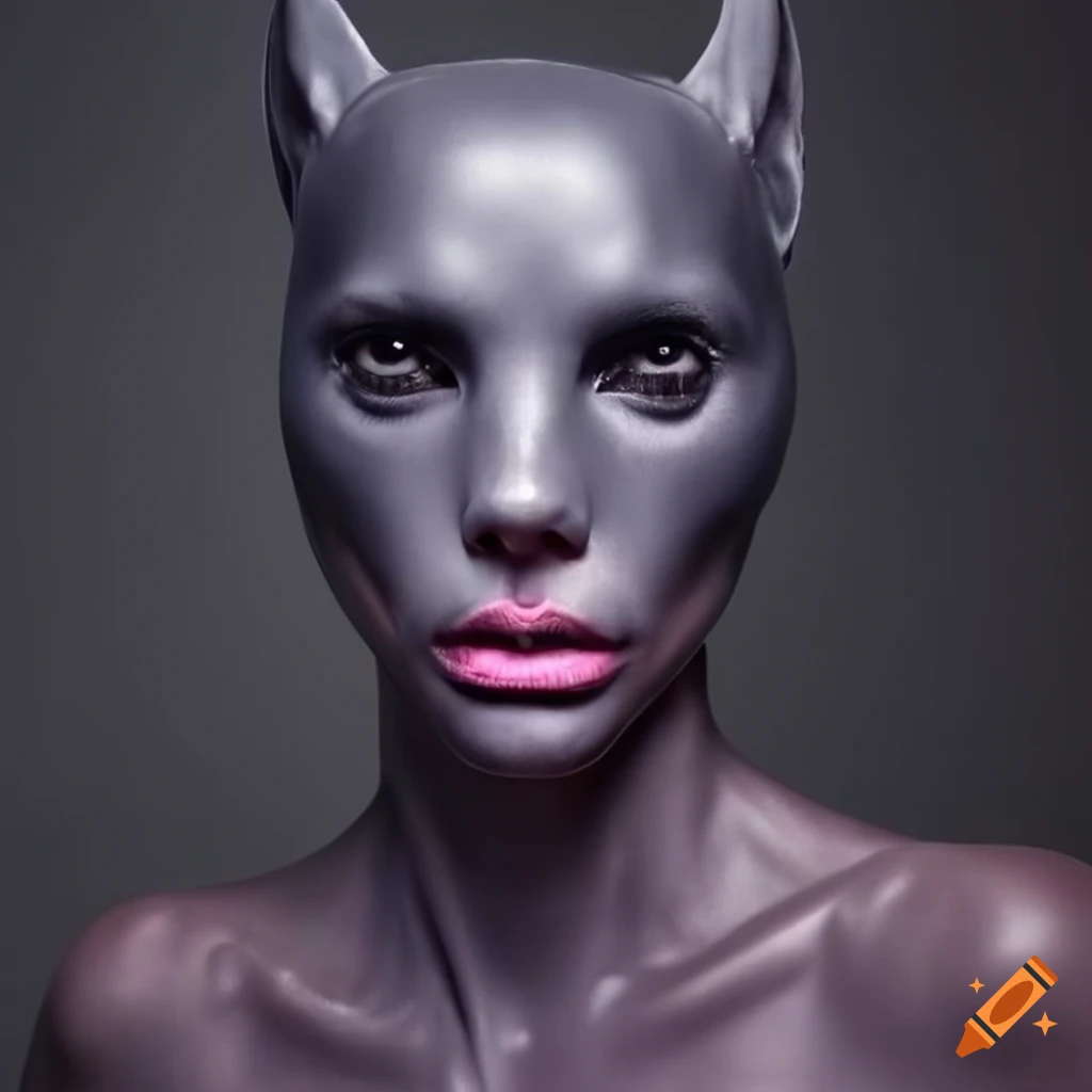 Latex kendall jenner mask with doberman features
