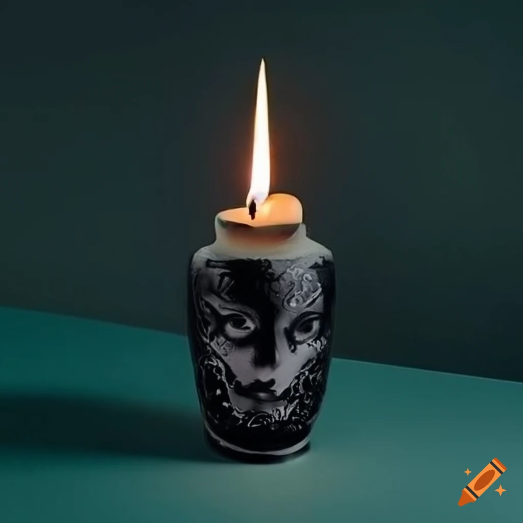 Gothic candles in a dark room on Craiyon