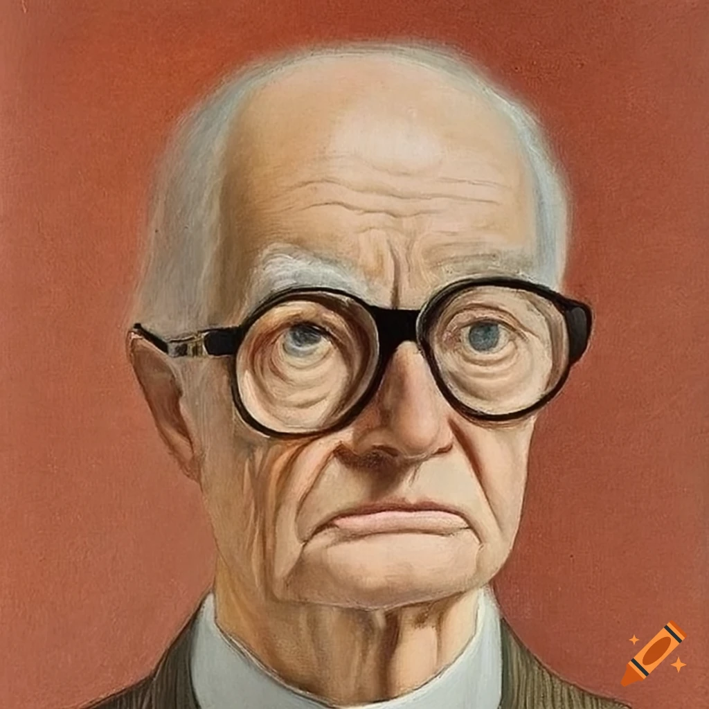 Portrait of a 60yearold man with glasses by tooker