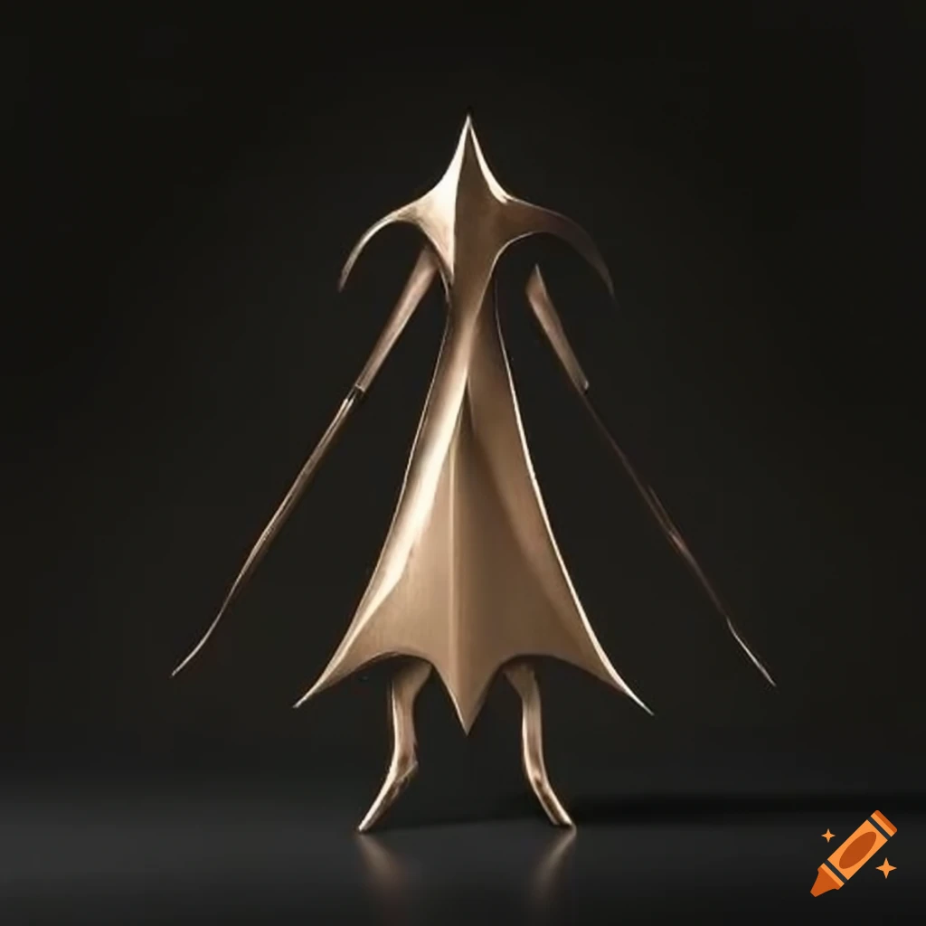 Zelda game inspired minimalist metal sculpture