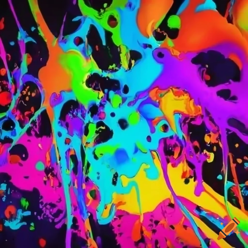 neon splatter background