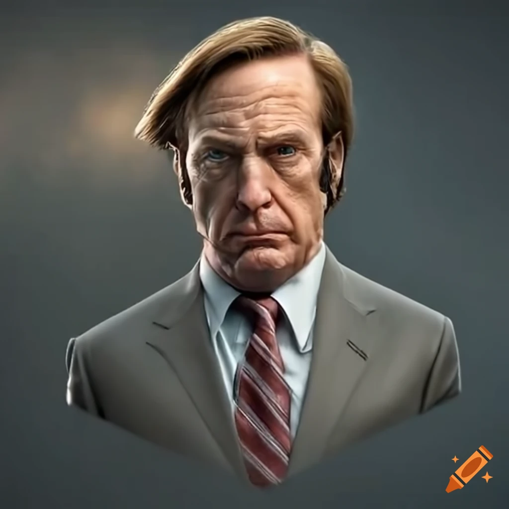 realistic render of Saul Goodman doing parkour