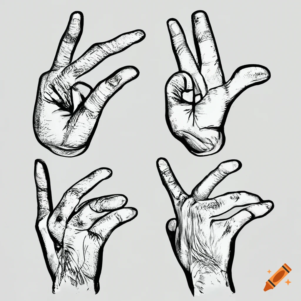 Hand Sketches - 10 Different Poses by robertmarzullo on DeviantArt