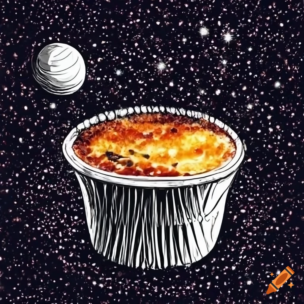 Black and white cosmic creme brulee on craiyon