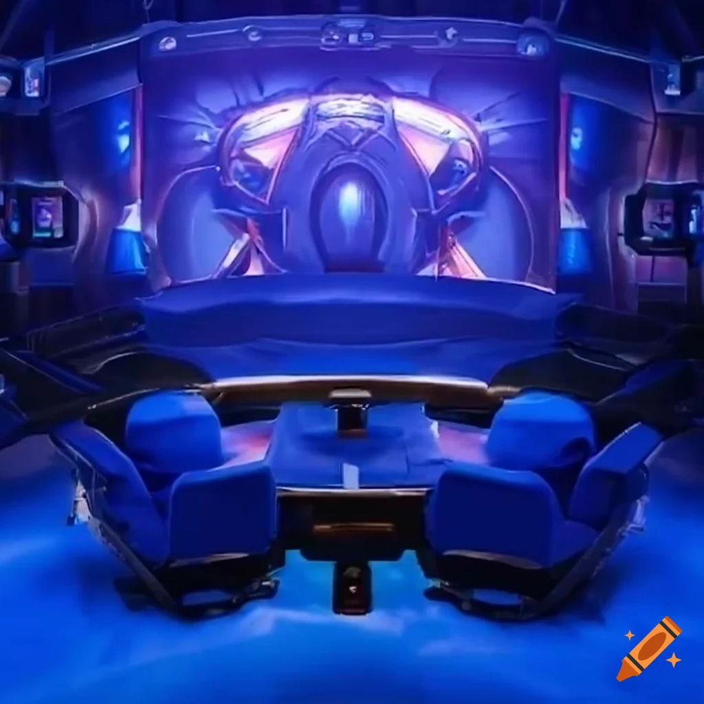 TV set of a game show with blue theme