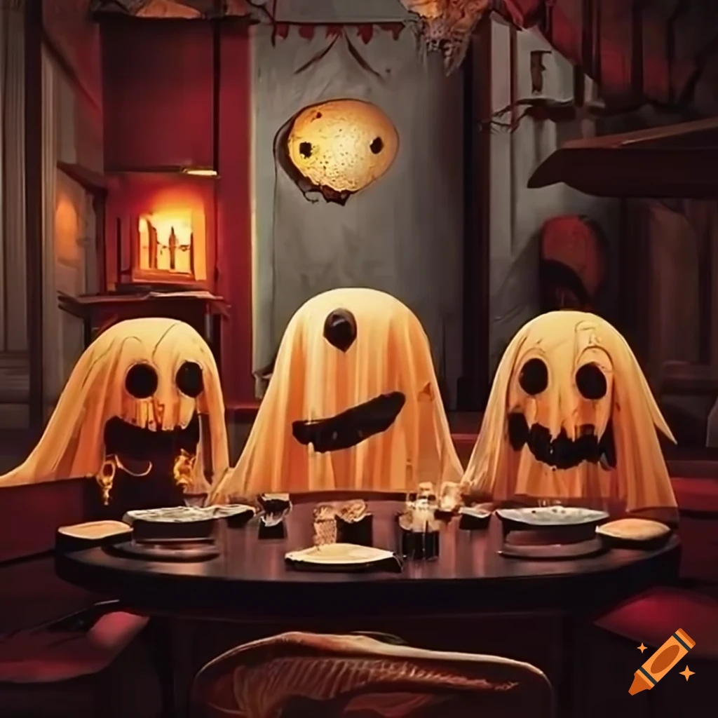 Ghostthemed restaurant concept on Craiyon