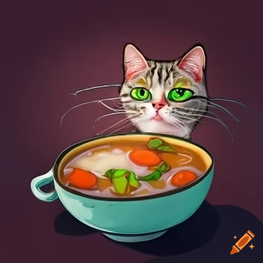 Bowl of cat soup
