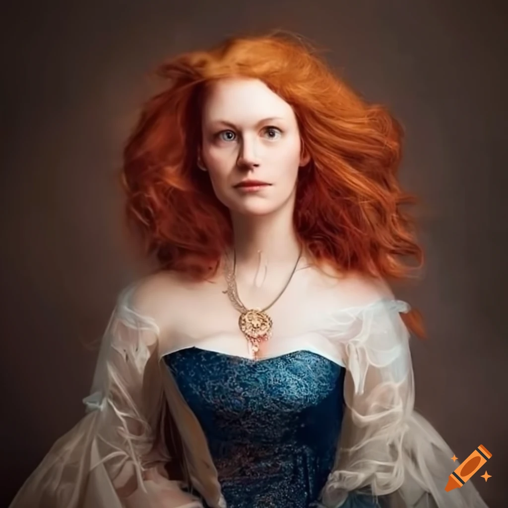 portrait of a redhead lady with a smile