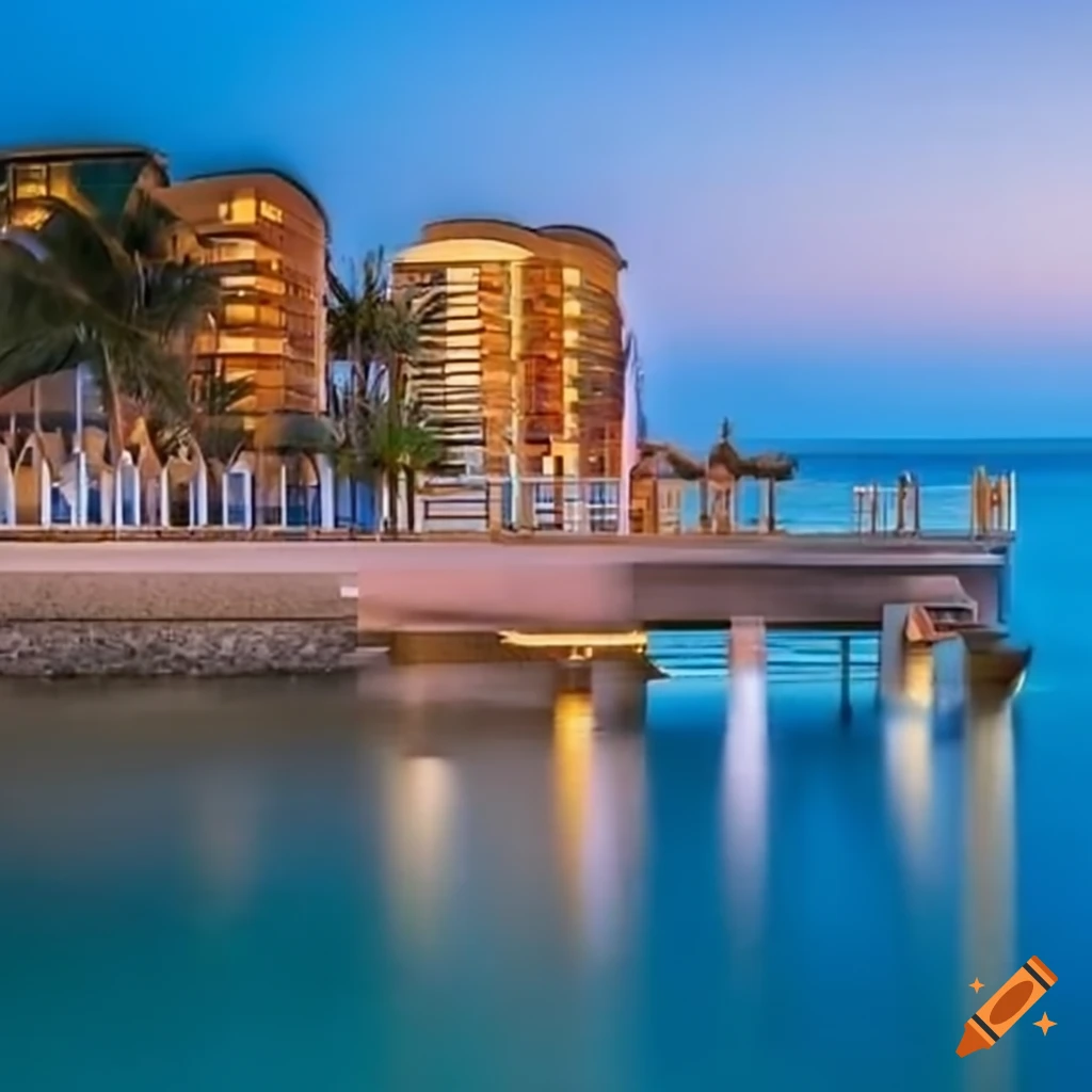 modern sea resort buildings