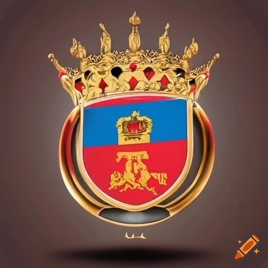 realistic football crest of Mallorca with a crown